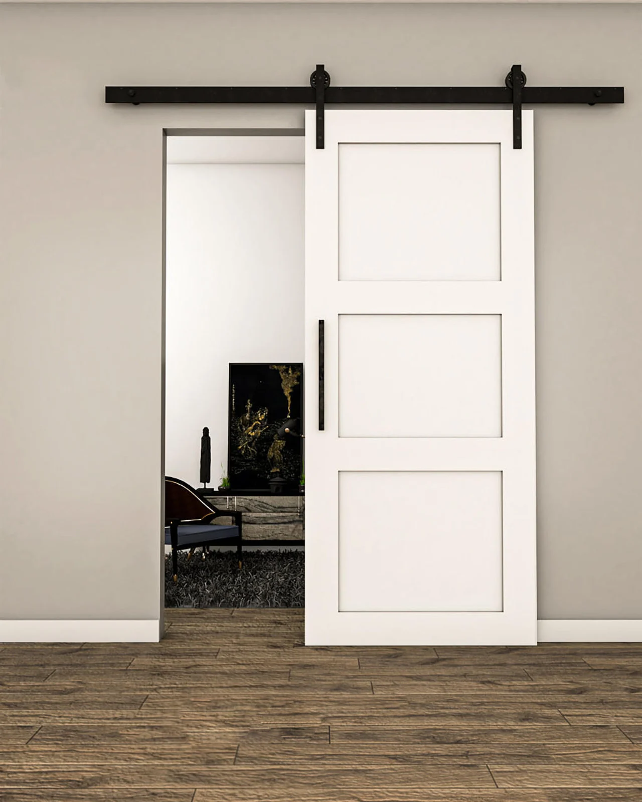 Single Barn Door – Classic Panel (Style 1) - Custom Hidden Door by Maderra