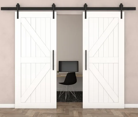Double Barn Door – X Panel Design (Style 2) by Maderra Doors
