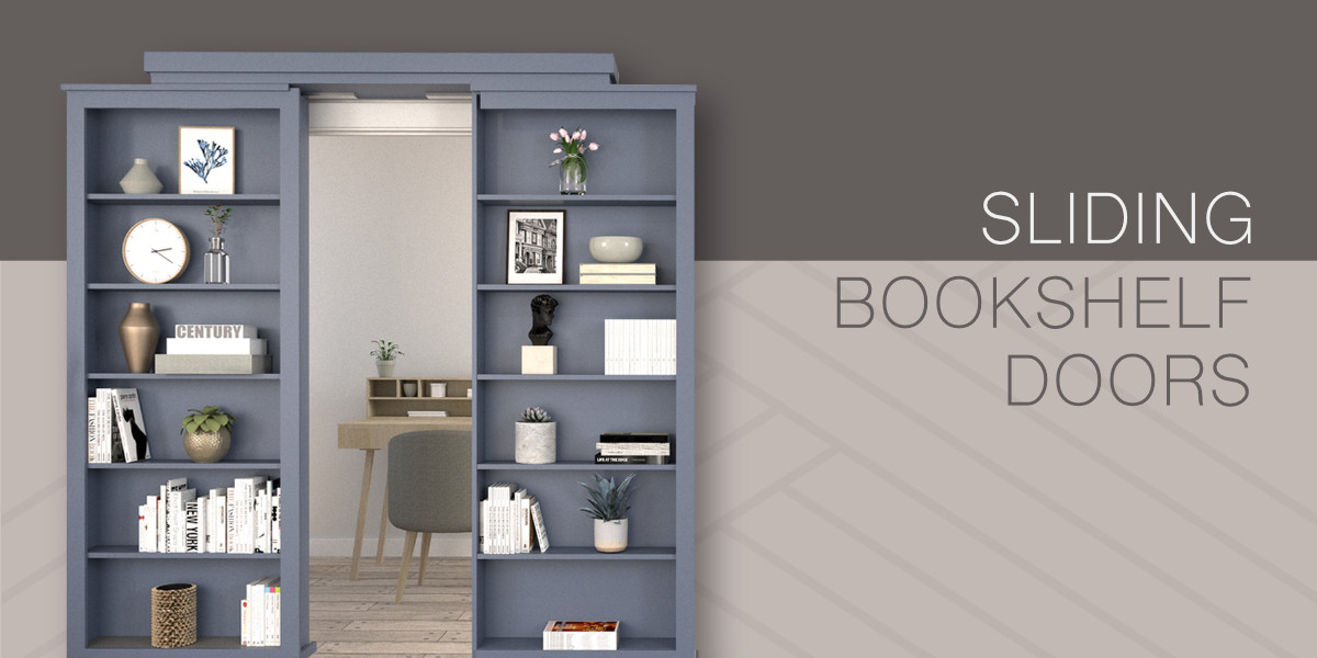 Sliding bookshelf doors