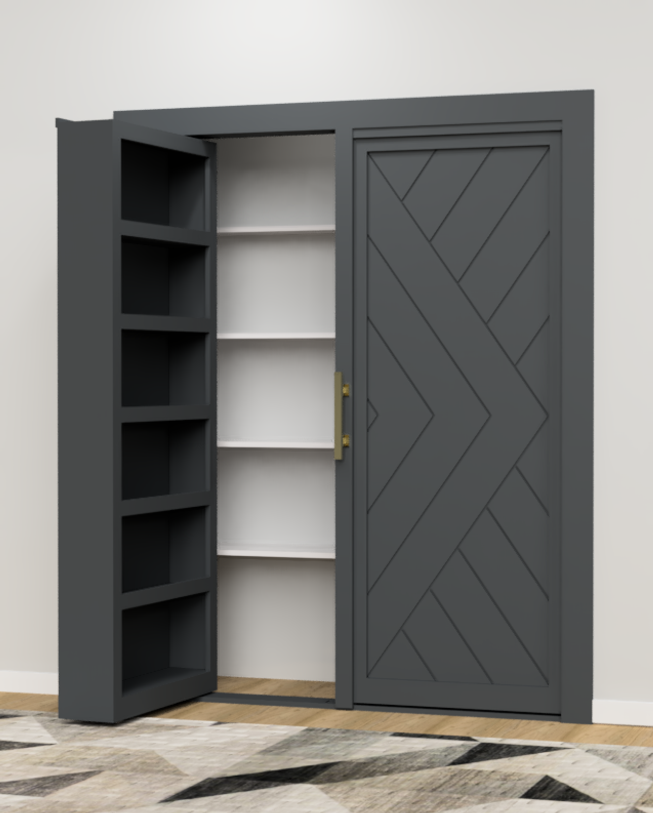 Double Kitchen Pantry Hidden Door (Style 6)