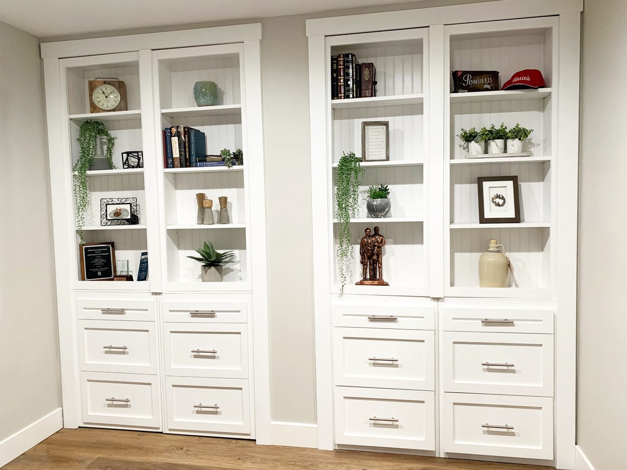 Double Hidden Bookcase Door – Drawer Base Design (Style 4)
