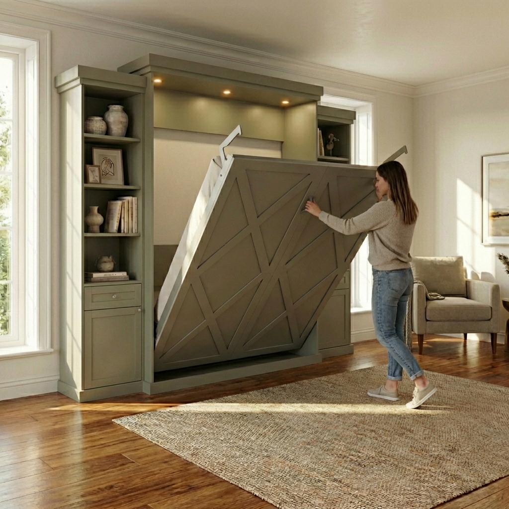 Murphy Bed Cabinet – X Panel Front (Style 3)