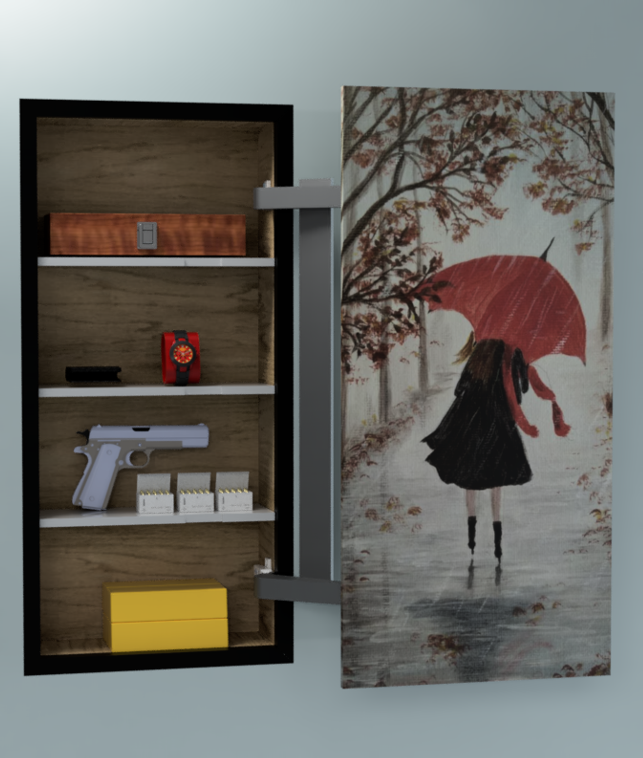 Hidden Wall Safe Cabinet