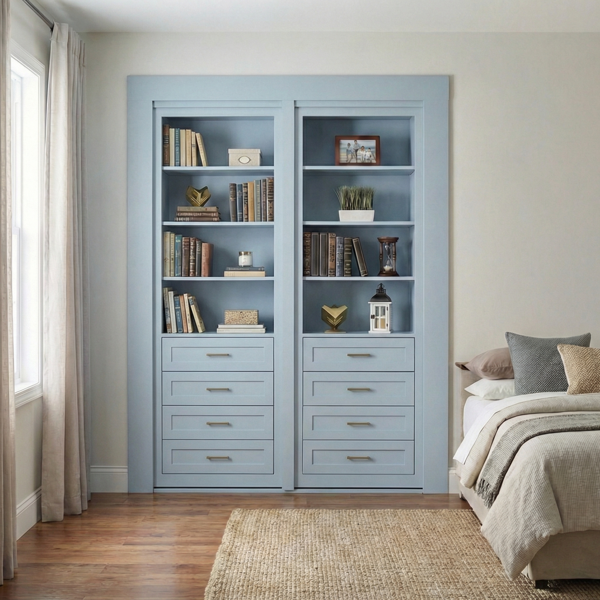 Bookcase Closet Hidden Doors – Storage Tower (Style 7)