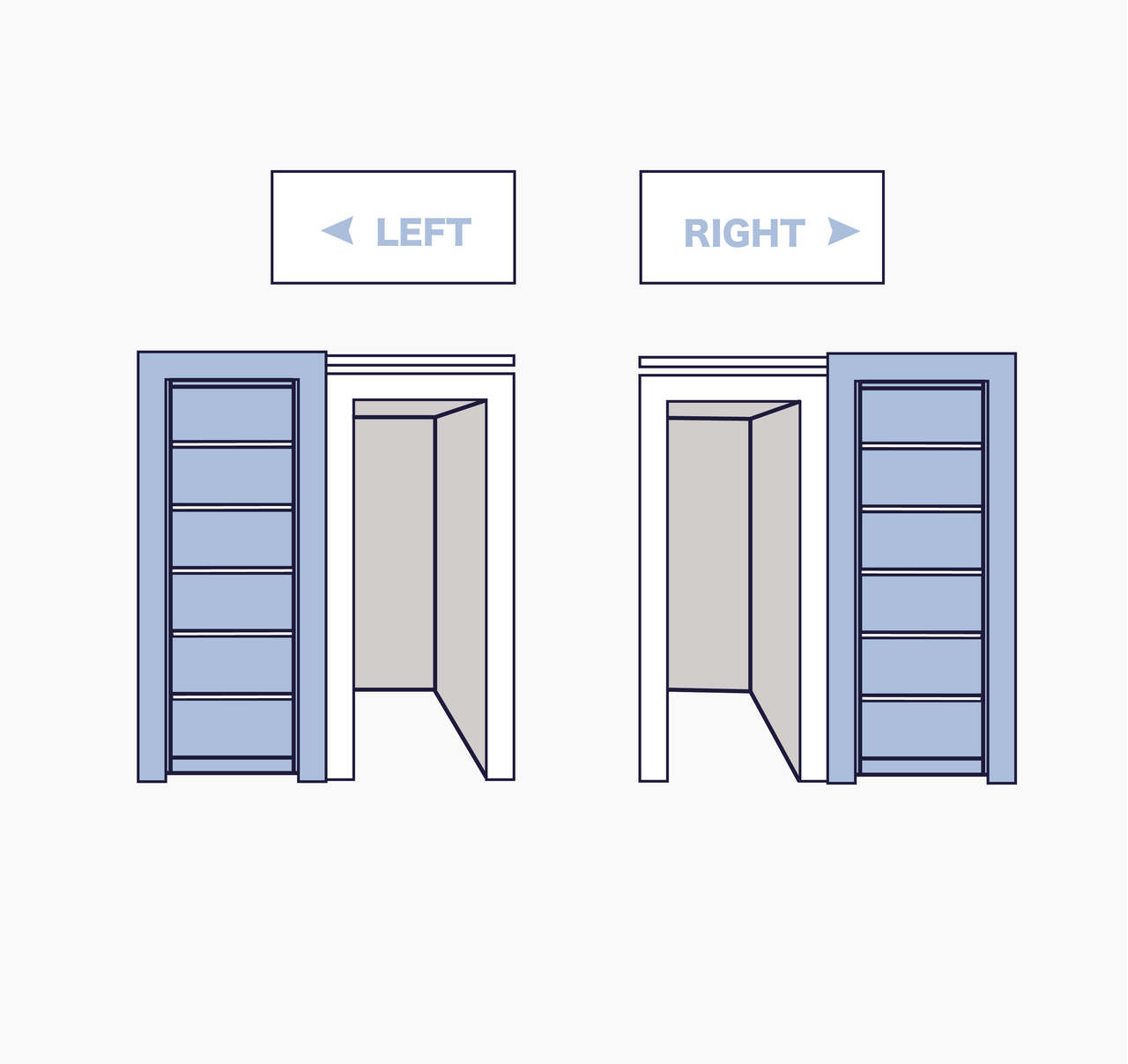 Single Sliding Bookcase Door – Classic Shelves (Style 1)