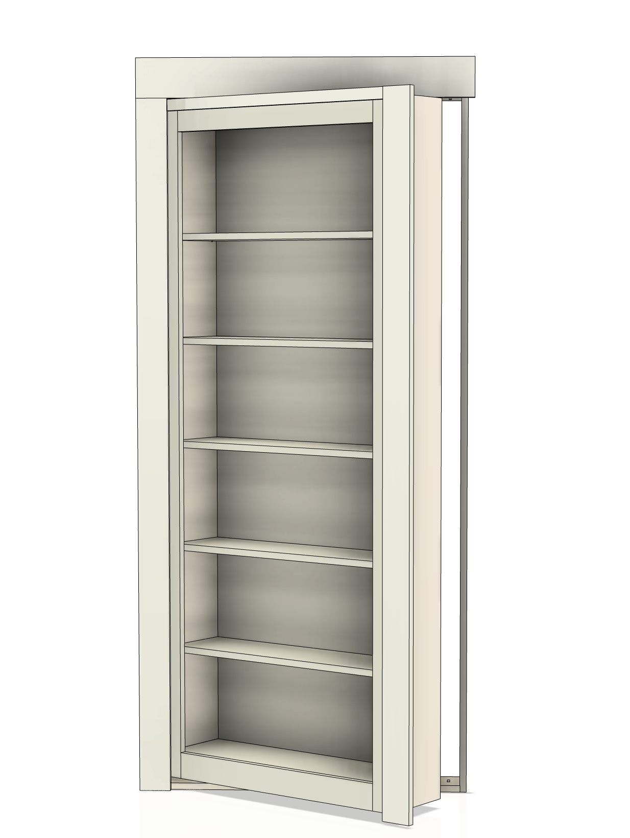 Single Hidden Bookcase Door DIY Kit – Open Shelves (Style 1)