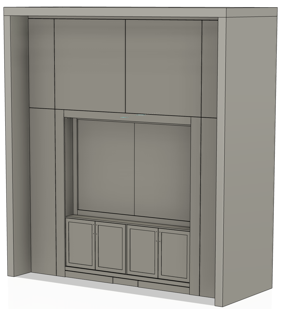 Dennis Lee  Rotating Murphy Bed Cabinet with TV Center (Style 5) - view 2 Rotating Murphy Bed Cabinet with TV Center (Style 5) - view 3 Rotating Murphy Bed Cabinet with TV Center (Style 5) - view 4 Ro - Custom Hidden Door by Maderra