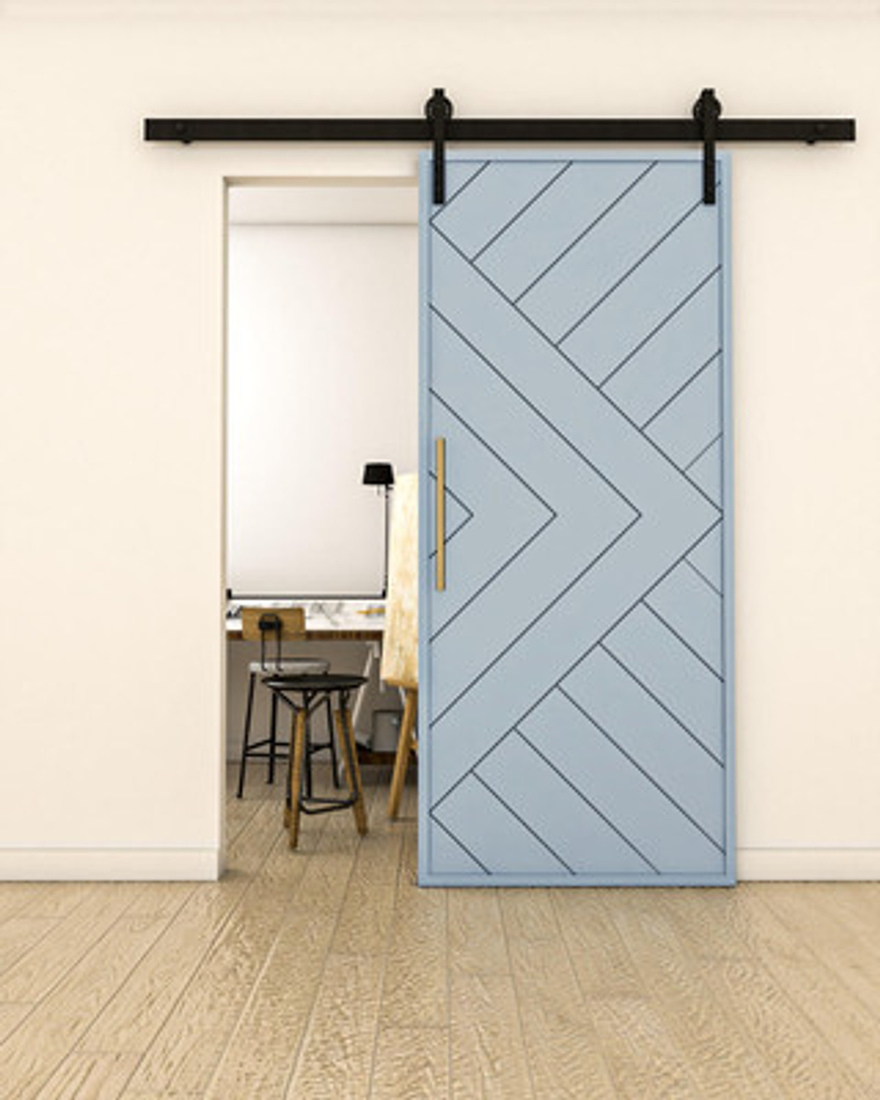 Single Barn Door – Modern Chevron (Style 6)