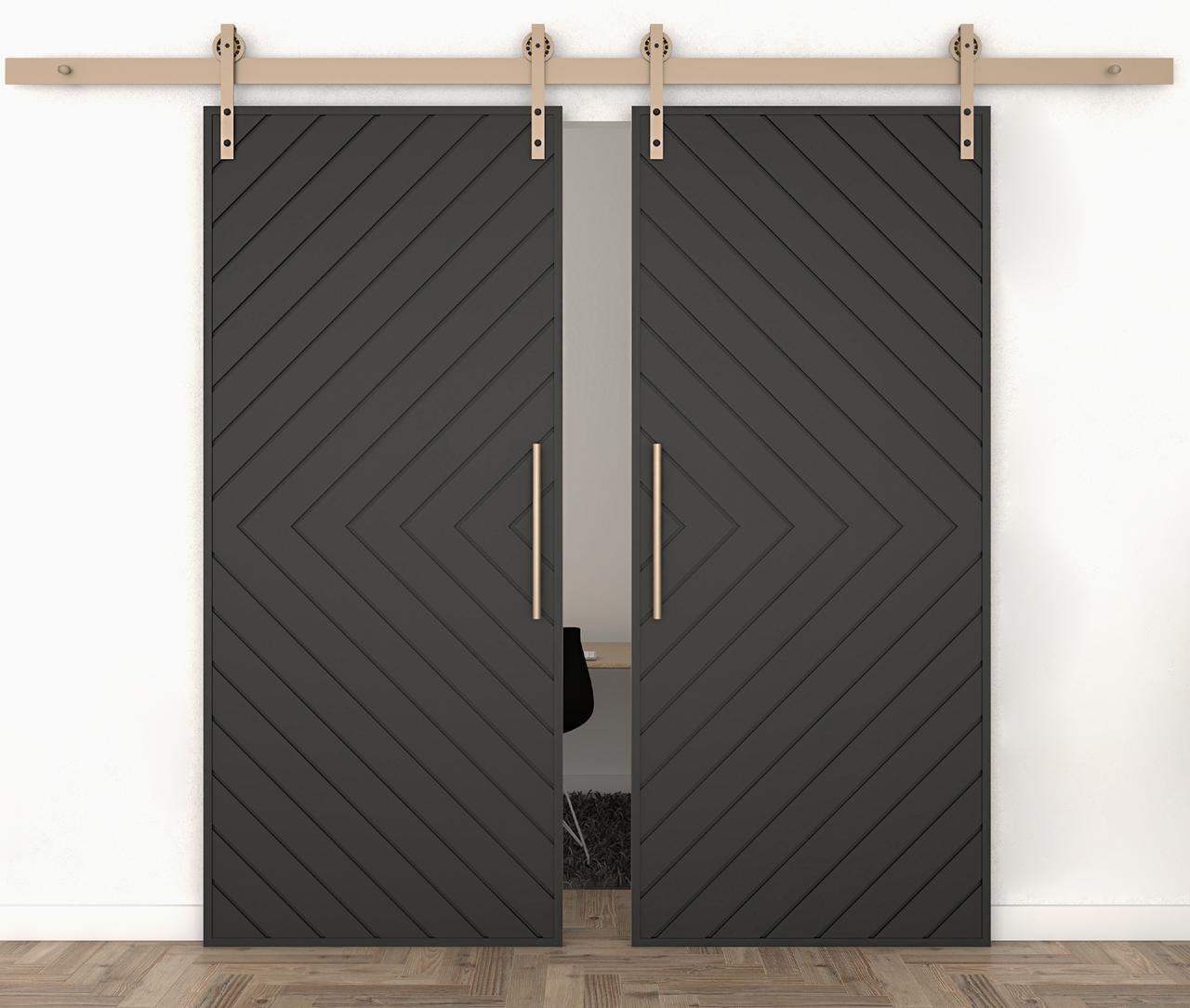 Double Barn Door – Modern Chevron (Style 5)