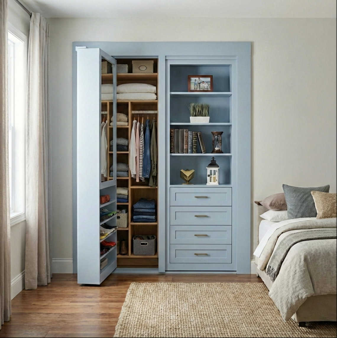Bookcase Closet Hidden Doors – Storage Tower (Style 7)
