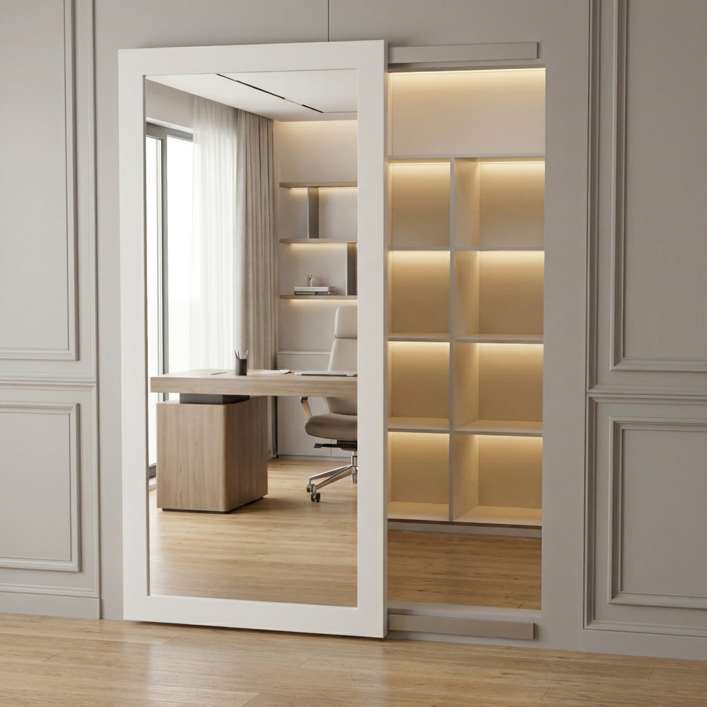 Sliding Wall Mirror Hidden Door